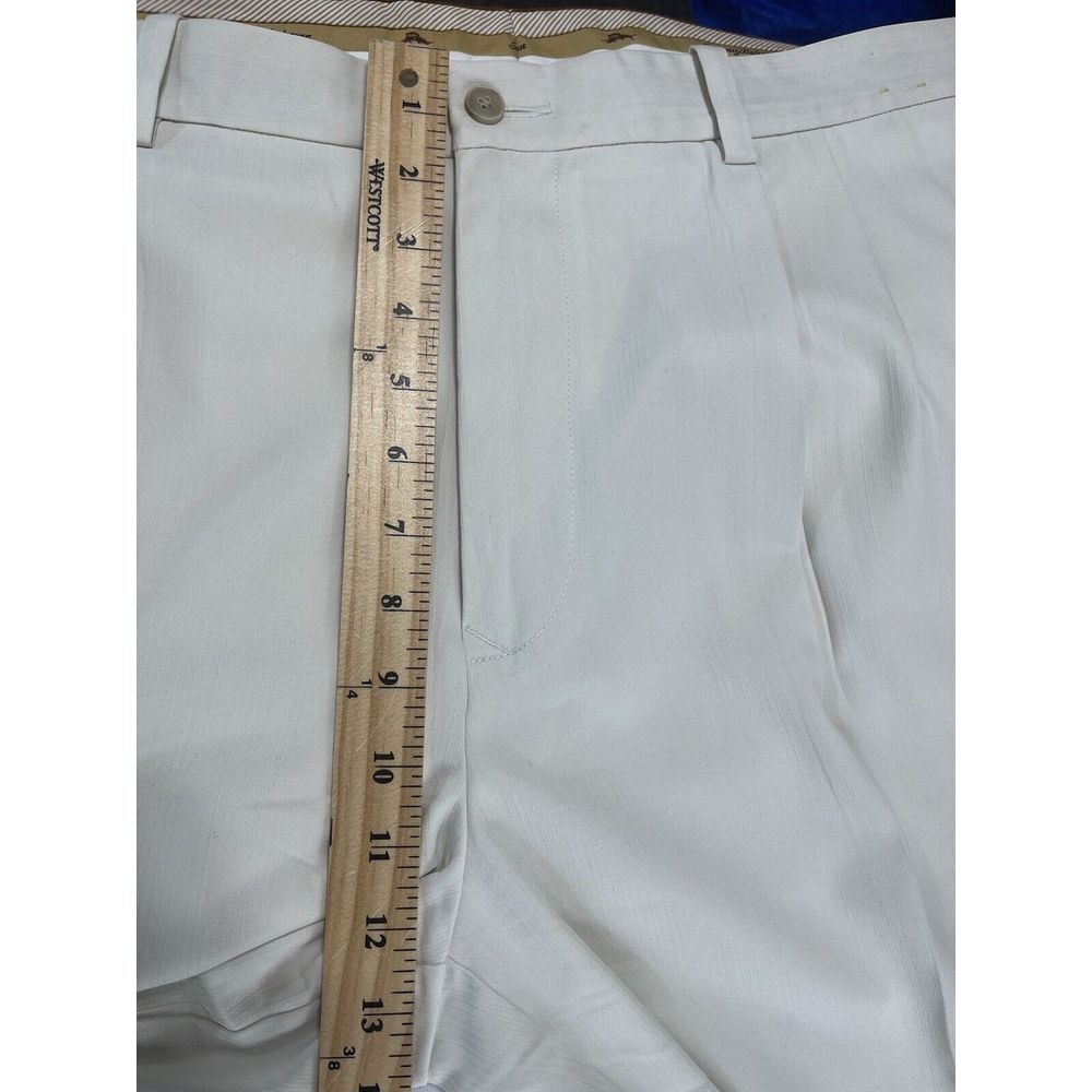 Tommy Bahama Relaxed Silk Pants 35x30 Cream Slash Pockets - Picture 9 of 14